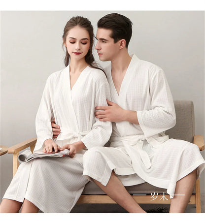 Unisex Kimono Badrock Lång – Lätt Mjuk Sommar & Höst Loungewear, 17 Färger M–3XL