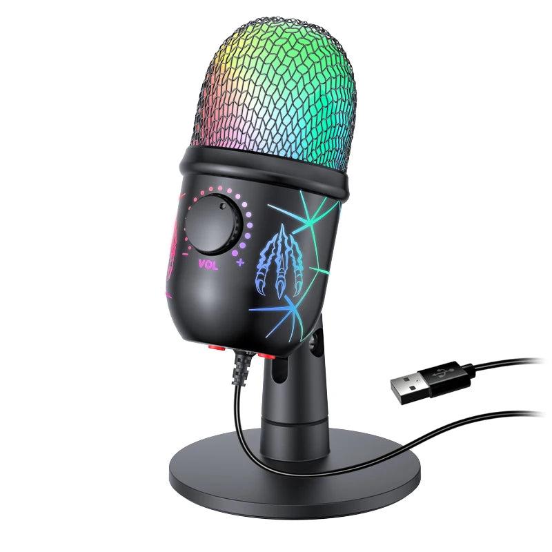 Basix USB-kondensatormikrofon med RGB och mute