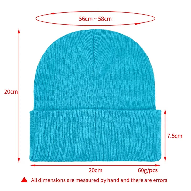 Anpassningsbar Stickad Mössa Grossist – 13 Färger + Valfri Färg Akryl Unisex Eget Logotryck Vinter 12–200 st Profilkläder