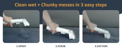 750W Handheld Carpet Cleaner, 15KPa Powerful Portable Deep Cleaner for Sofa, Car Seat, Pet Hair Removal
