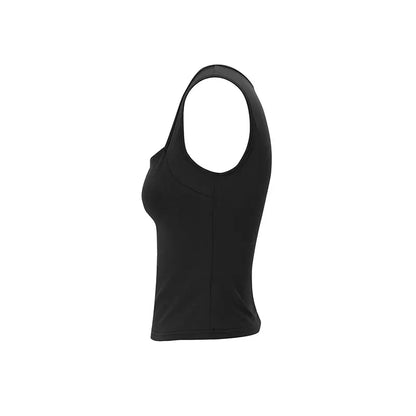 Dam Linne Fyrkantig Hals Dubbellager – Y2K Tight Sexy Goth Sommar 2026, 8 Färger S–XL