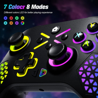 RGB Trådlös Xbox Handkontroll – Hall Effect 6-axlig Gyro Dubbel Vibration TURBO 3,5mm Xbox One/Series X|S/PC/Android