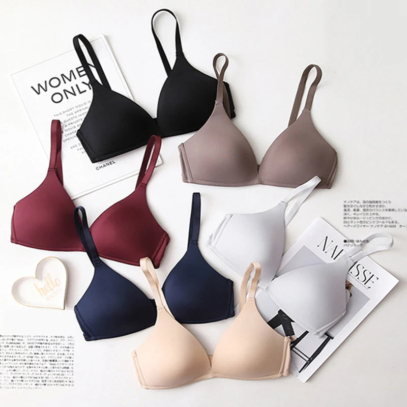 Seamless Bras for Women Push Up Bras No Wire Brassiere A B Cup Underwear Sexy Bralette Three Quarters(3/4 Cup)  Lingerie 2027