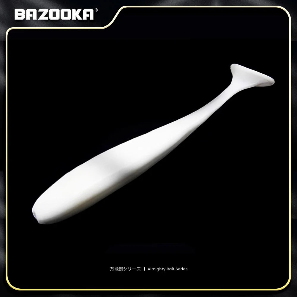 Bazooka Shad Worm Fishing Soft Lure Big Silicone 90 100mm Bait T Tail Easy Shiner Wobbler Swimbait Pesca Trout Pike Bass Winter
