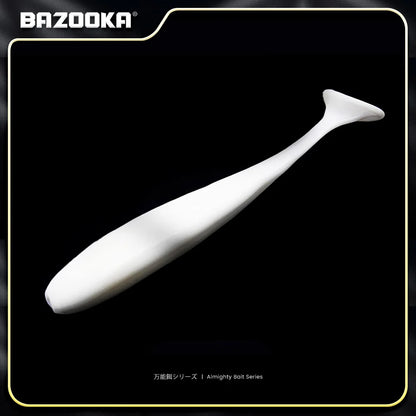 Bazooka Shad Worm Fishing Soft Lure Big Silicone 90 100mm Bait T Tail Easy Shiner Wobbler Swimbait Pesca Trout Pike Bass Winter