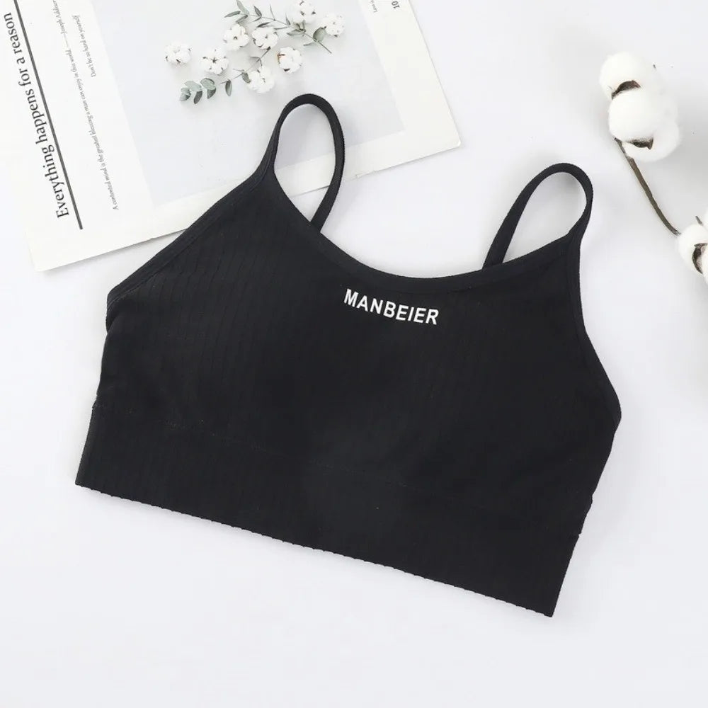 Solid Color Lingerie Wireless Bra Simple Elastic Brassiere for Women Underwear Seamless Bras Sport