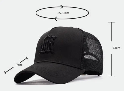 New Hat Men's Summer Thin High Top Baseball Cap Tide Big Head Fence Mesh Breathable Cap Sunscreen Sun Hat