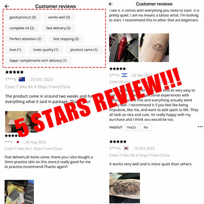 Professional Tattoo Machine Set High Quality Rotary Tattoo Pen Power Supply Needle Ink Makeup DC/RCA Tattoo Pen Beginner Kits