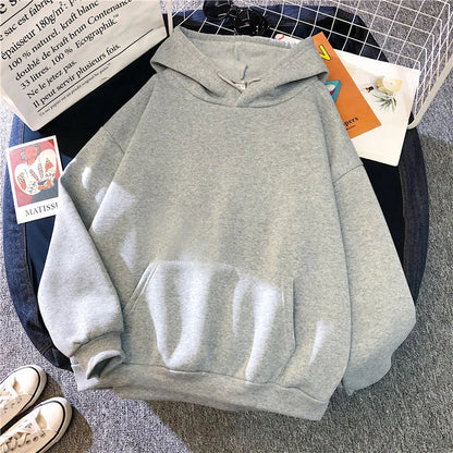 2026 white Hoodies men women Autumn Long Sleeve Pullover Tops Casual Pocket Hoodies Unisex Outer Loose Sport Wear