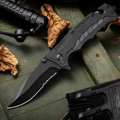 Outdoor portable folding knife - Multi-purpose high-hardness stainless steel wilderness survival knife