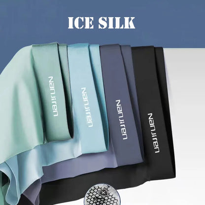 Herrboxershorts 4-pack i Is-silke – Andningsbara, U-konvex Design, L–6XL, Flera Färger