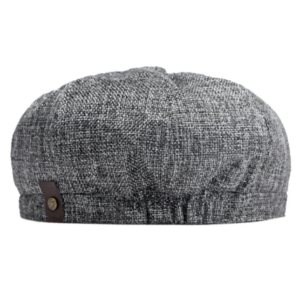 HT4668 Beret Cap Spring Summer Sun Hat Men Women Retro Artist Painter Linen Beret Hat Male Female Octagonal Flat Cap Mens Berets