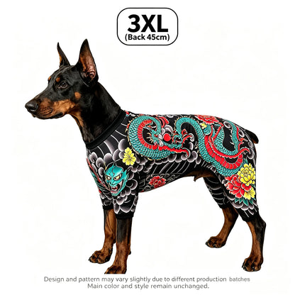 Streetwear Pet Tattoo Suit 4-Way Stretch Full Body Clothes S-10XL Comfortable Dog Cat Costume for Small to Large Pets