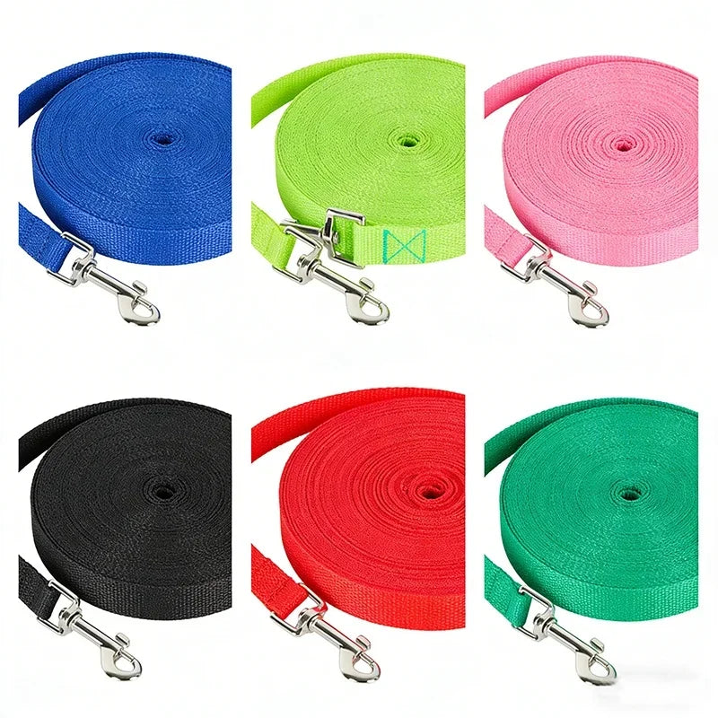 Universal Long Distance Dog Training Leash Firm Nylon Traction Lanyard Anti Bite Comfort Grip Walking Rope Pet Outdoor Accessory