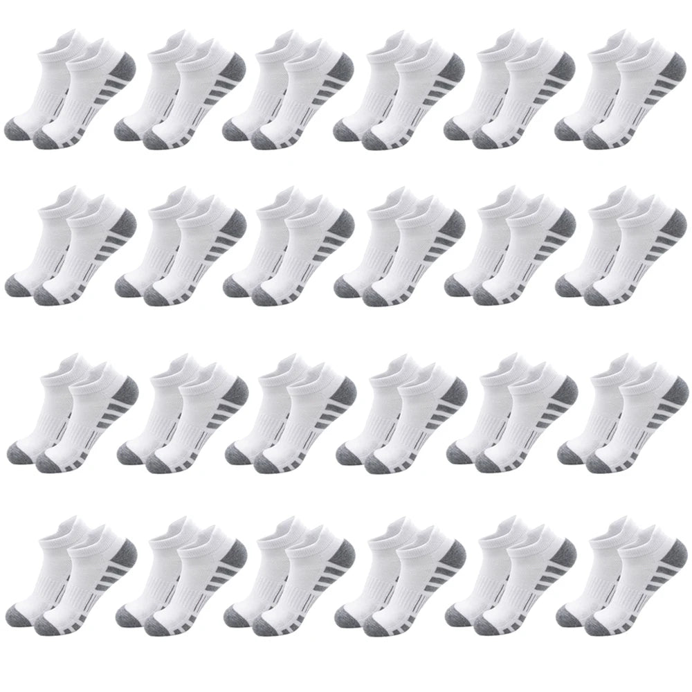6/24 Pairs Cushioned Breathable Ankle Athletic Running Socks Low Cut Sports Tab for Men And Women