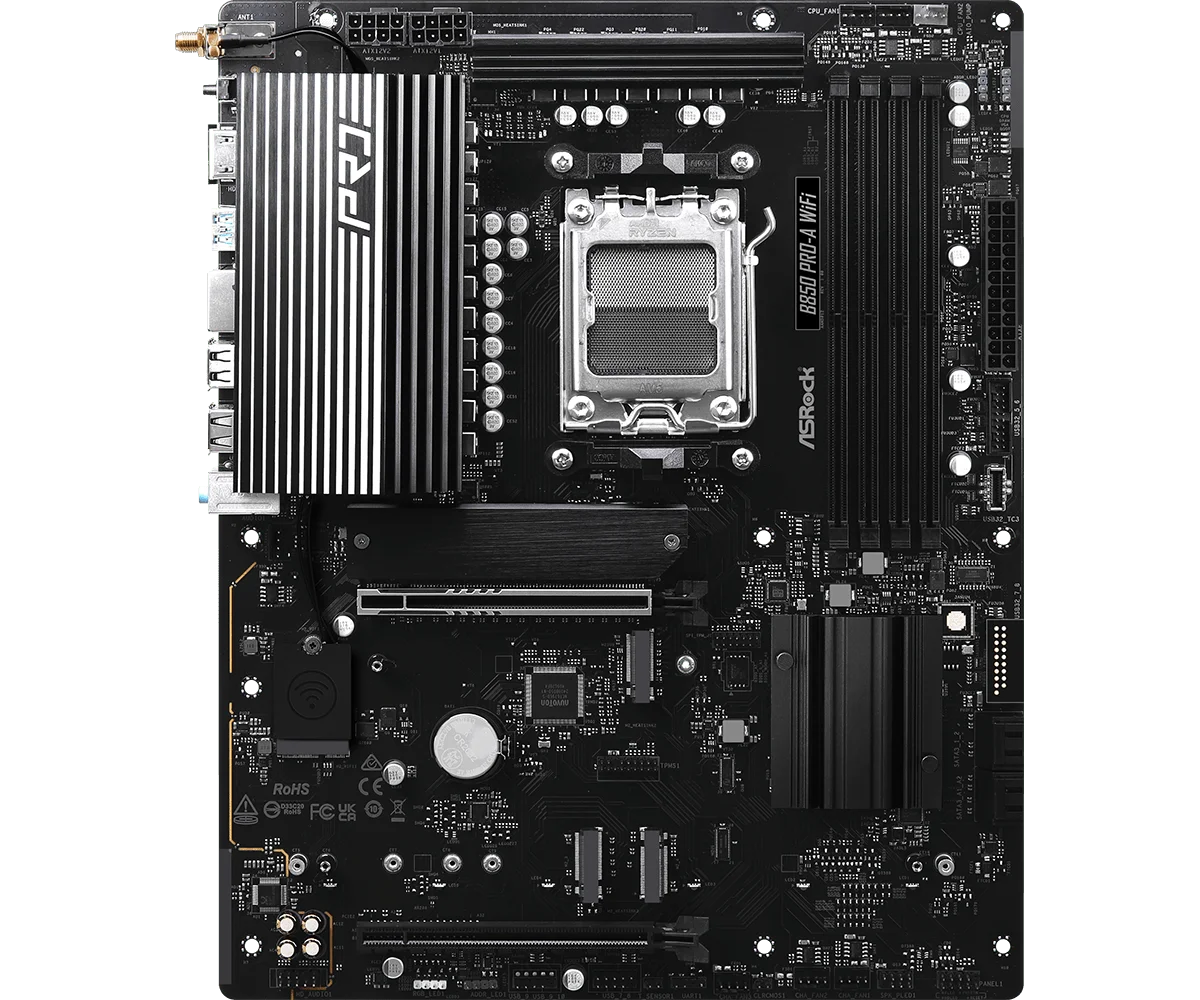  ASROCK B850 PRO-A WIFI Motherboard AMD B850 4xDDR5 Socket AM5 256GB M.2 ATX support PRO 9645 7700  7745 9745 7800 cpu
