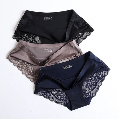 TrowBridge 3-pack Trosor i Spets och Satin - Stora Storlekar