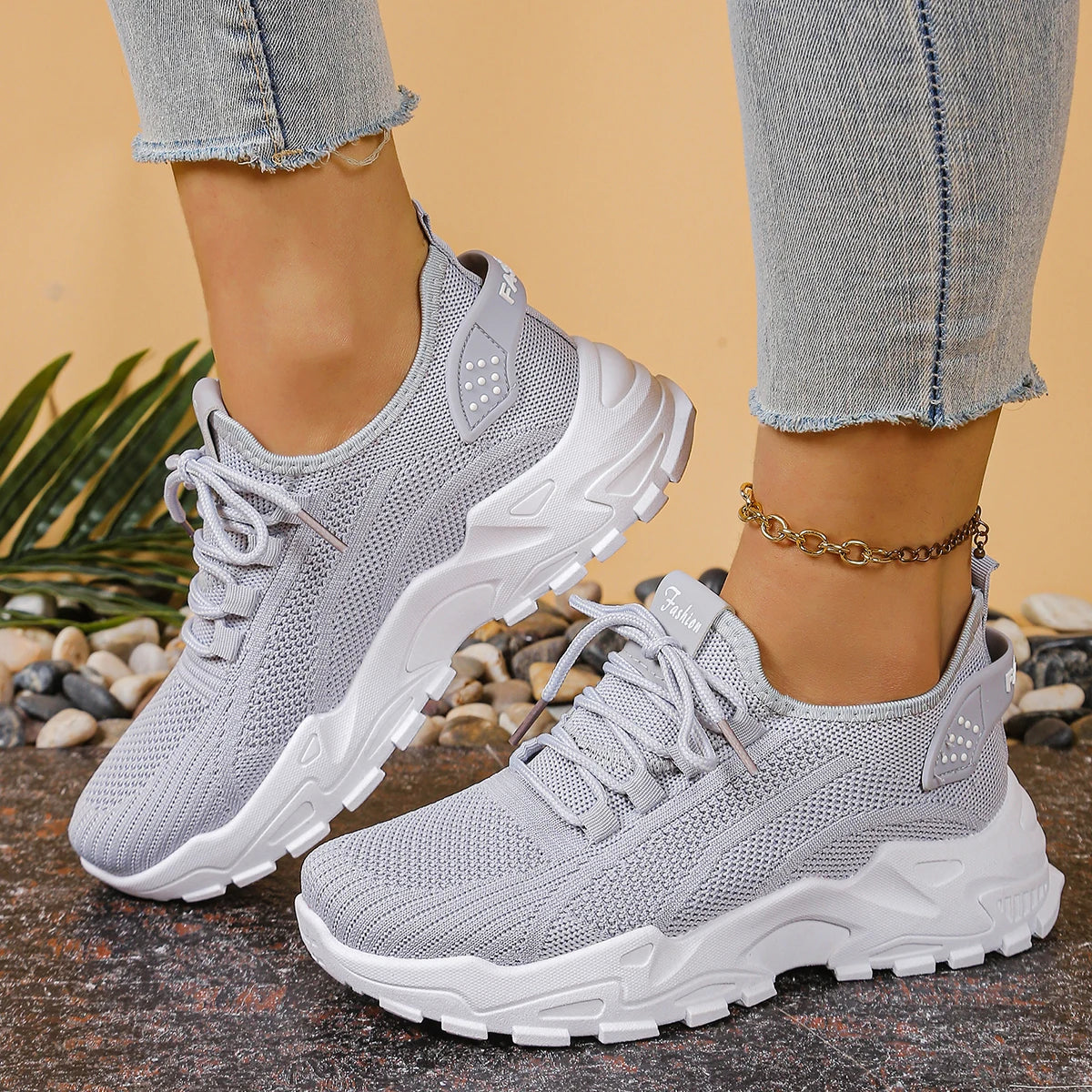 Dam sneakers med leopardmönster – Lätta, andningsbara, canvas, slip-on, storlek 36–43, 11 färger