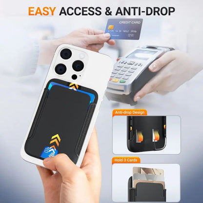 For Magsafe Wallet Magnet Phone Card Holder Foldable Anti-theft Magnetic Stand PC for iPhone 16 15 14 13 12 ProMax