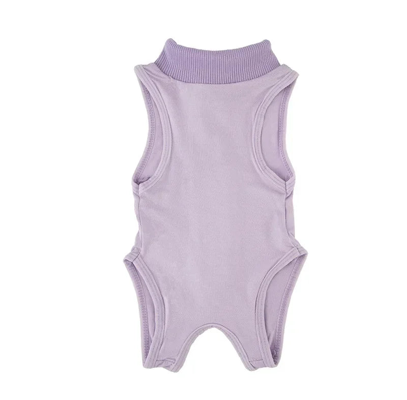 Soft Cat Recovery Vest Anti Licking Kitten Surgery Suit Pet Sterilization Jumpsuit Comfortable Weaning Clothes for Daily Care