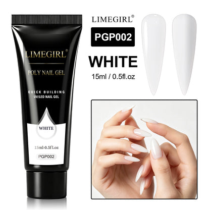LIMEGIRL 25Colors Poly Extension Nail Gel For Nails Art Acrylic Manicure Design UV Varnishes Semi Permanent Quick Extension Gel
