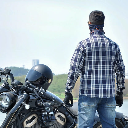 VOLERO Motorcykeltröja rutig skjorta