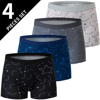 Herr Boxershorts 4/10-pack – Europeisk/US Storlek Trendiga Tryck Plus Size, XS–XXXL