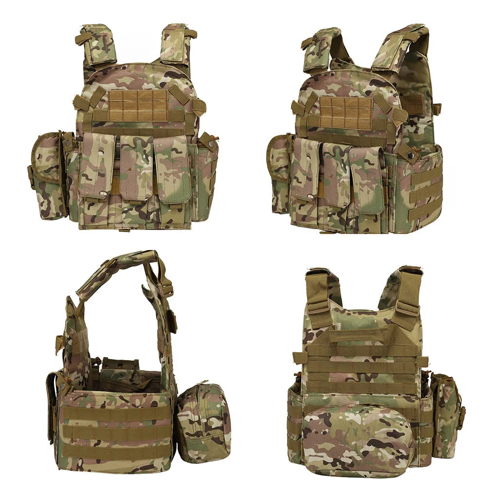 6094 utrustningsväst för airsoft med MOLLE-fästen