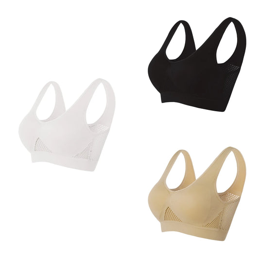 3-pack Vadderad Sport-BH med Sömlös Design för Dam