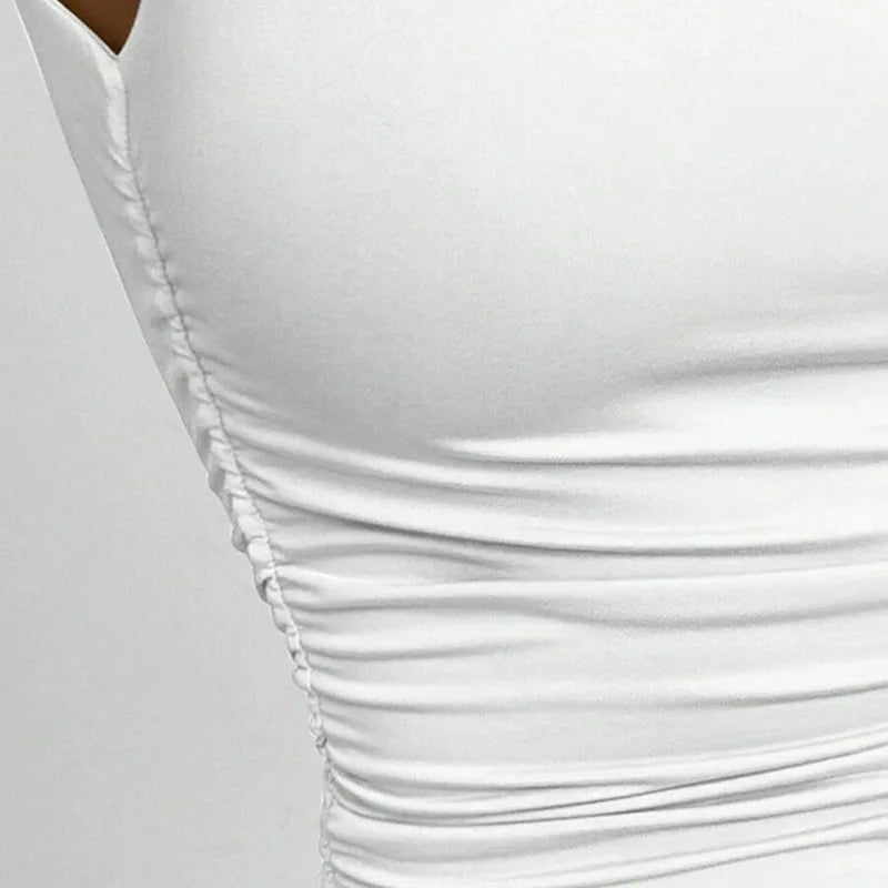 Women Square Neck Tank Top Summer Sleeveless Sexy Slim Fit Y2K Crop Top Female Black White Casual Basic Tight T-Shirt