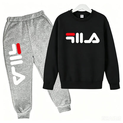 2025 Spring and Autumn Children's Boys and Girls Casual Sports Top + Pants 2-piece Girl Suit 3-14 Years Old Outdoor Jogging Suit