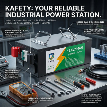 Easun LiFePO4 Batteri 12V 200Ah 2560Wh – Grade A-celler, 4S 100A BMS, >6000 Cykler, Parallellkopplingsbar, IP5X, ca 21kg, Husbil/Båt/Sol/Off-Grid, EU-frakt