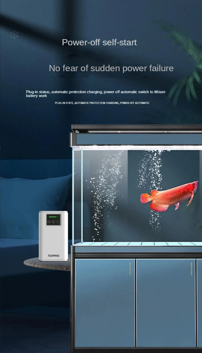 Fish Tank Oxygen Pump Charging Dual-Purpose Air Pump Usb Lithium Battery Household Portable Silent Fishing Tool Outdoor