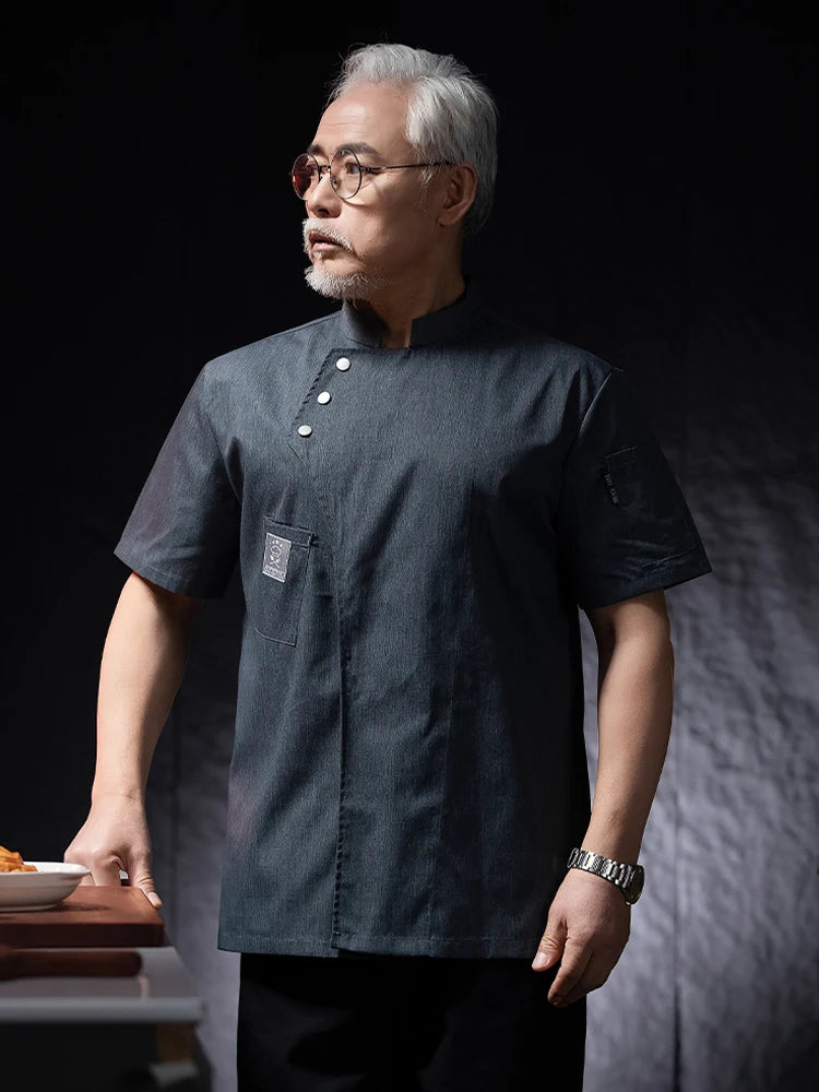 Catering Cooking White Shirt Restaurant Kitchen Chef T-shirt Baker Work Uniform Waiter Hotel Clothes Cook Jacket Cafe Overalls
