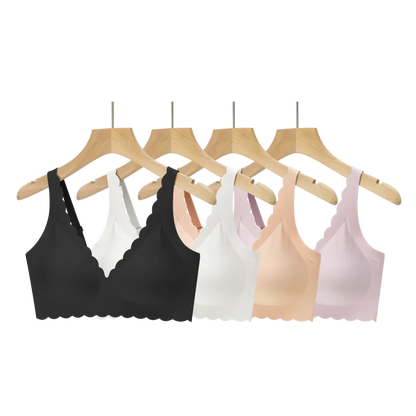 Women's No Trace Bra Plus Size Gather Without Steel Ring Underwear Soft Support Comfortable Sleeping Bra Anti-sagging Lingerie