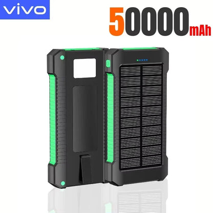 VIVO 500000mAh Solar Power Bank Super Fast Charge Powerbank Outdoor Portable External Battery for iPhone Huawei Samsung 2026New