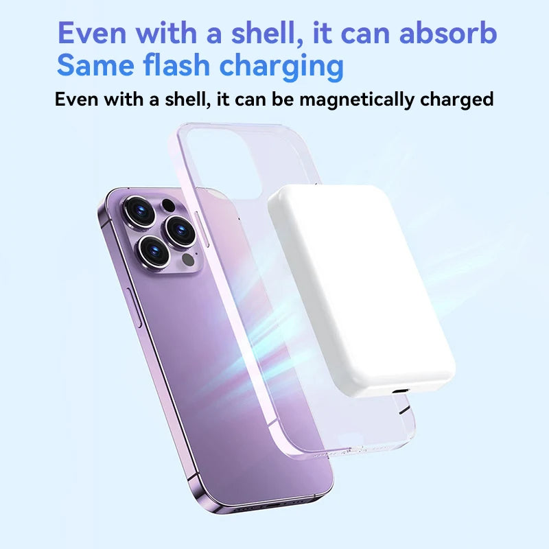 Lenovo Magnetic Power Bank 50000mAh Wireless Charger Super Fast Charging for Magsafe External Battery For iPhone 17/16/15/14/13