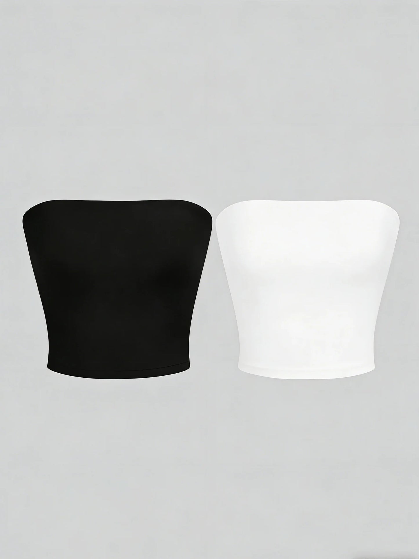 Two Women's Strapless Blouses, Sleeveless Backless Halter-Neck Summer Sexy Short-Sleeved Blouses