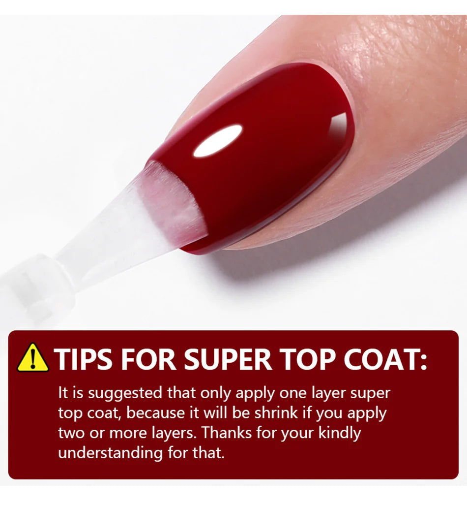 BORN PRETTY Super Top Coat and Base Gel Nail Polish for Gel Polish Semi-permanent Varnish Rubber Top Coat 10ml Nail Supplies