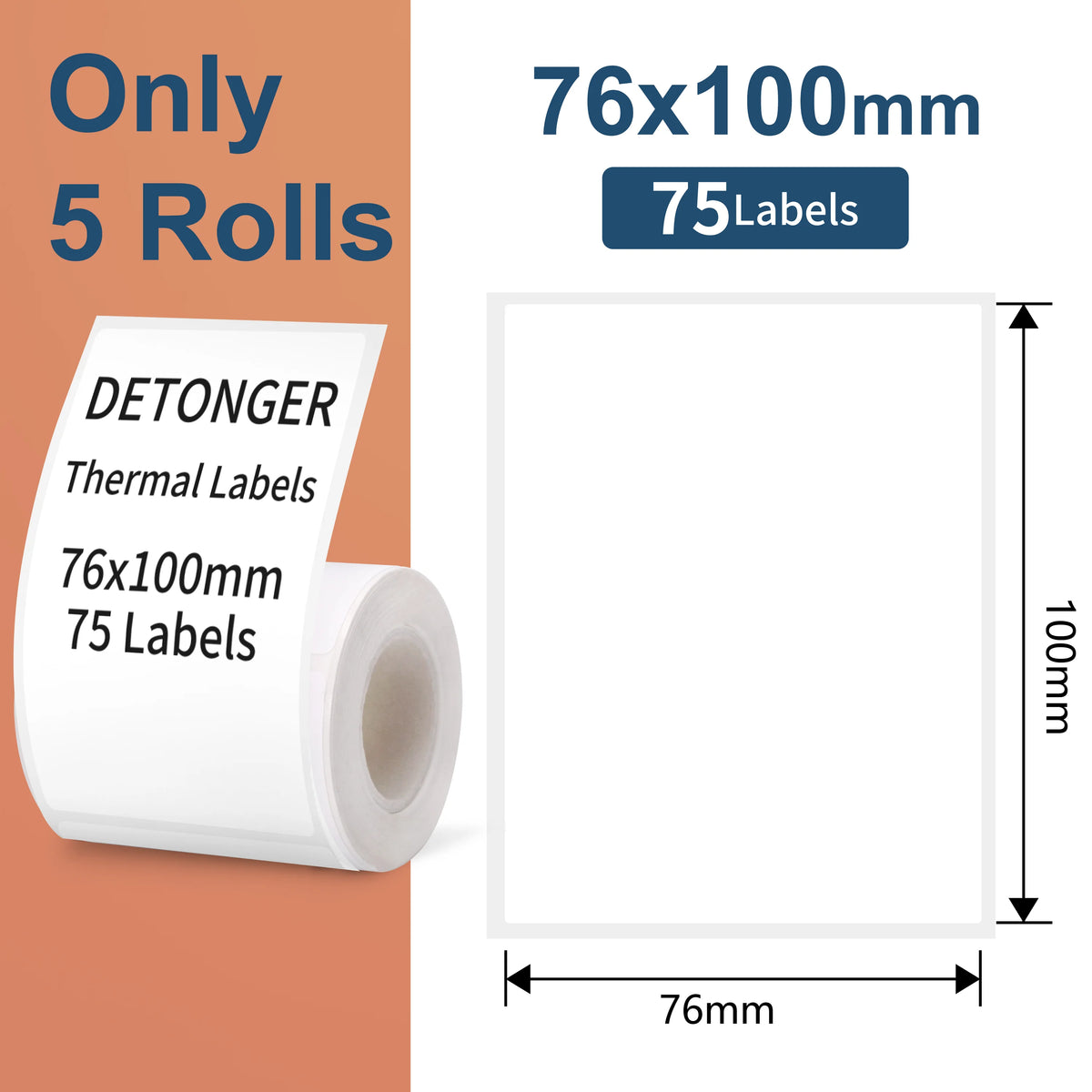DETONGER DP30S Portabel Termisk Skrivare – 28–80mm Bluetooth OLED IP54 1500mAh Streckkod Etikett Android iOS 2026