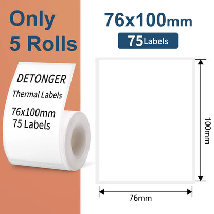 DETONGER DP30S Portabel Termisk Skrivare – 28–80mm Bluetooth OLED IP54 1500mAh Streckkod Etikett Android iOS 2026
