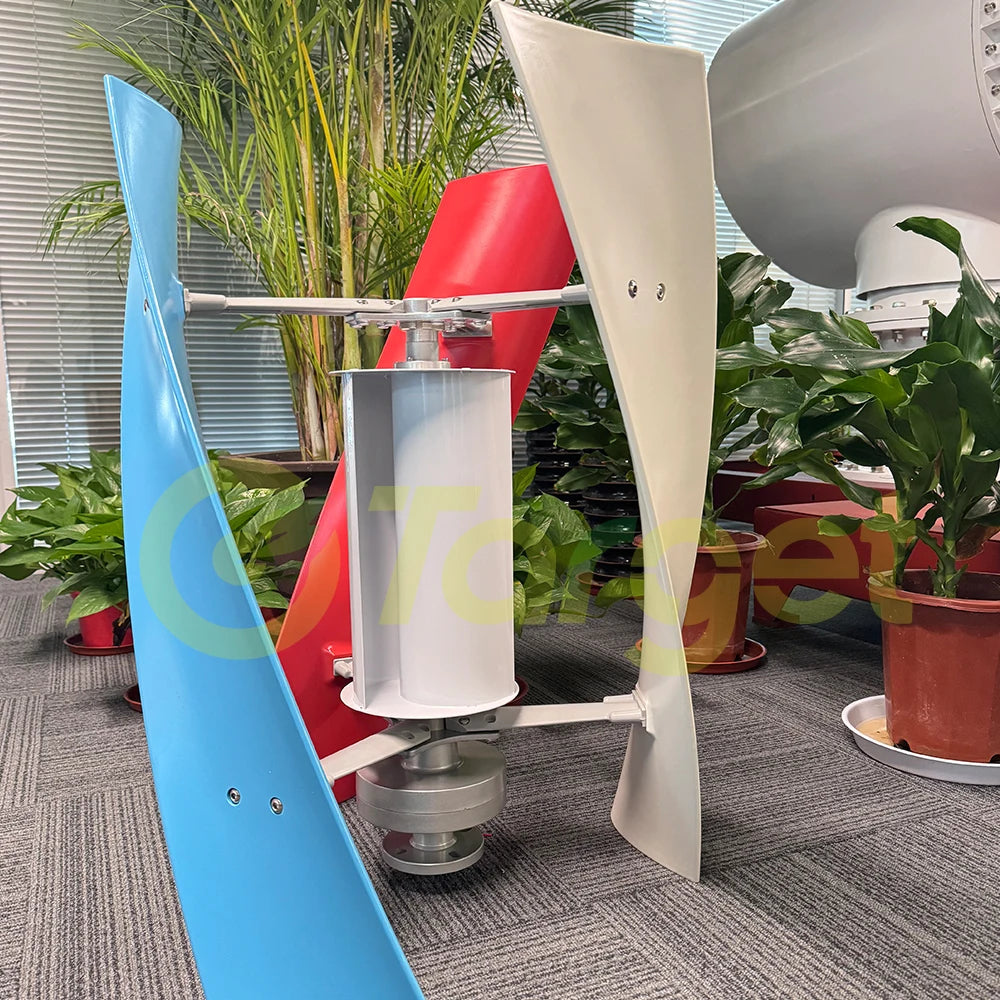 5000W Wind Turbine 12V 24V 48V Free Energy Wind Turbine Generator 10KW With Free MPPT Controller Battery 220V For Household Use