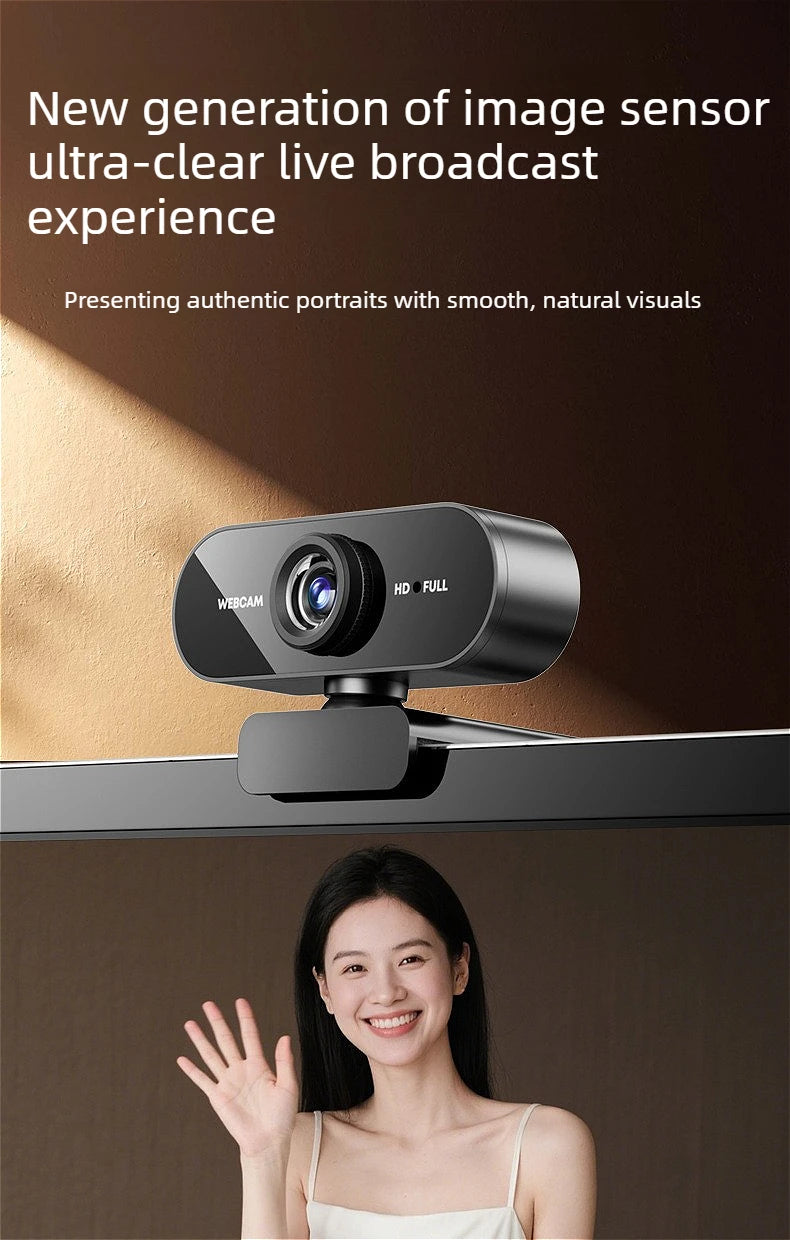 MINGCVIL Mini 1080P HD Webcam Built-in Microphone USB Interface Computer WebCamera For Laptop PC Video Call Online Meeting Class