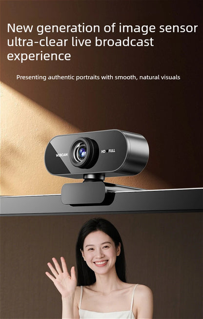MINGCVIL Mini 1080P HD Webcam Built-in Microphone USB Interface Computer WebCamera For Laptop PC Video Call Online Meeting Class