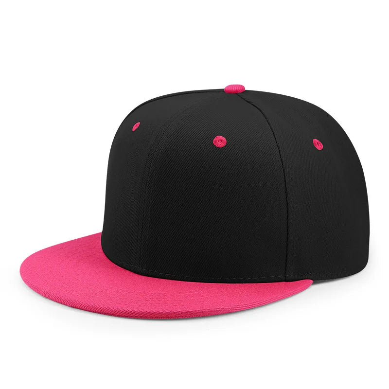 Unisex Cheap Custom Hip hop Flat Trucker Hats For Dance Caps Women Men Solid Color Adjustable Flat Bill Snpback Hat with Logo