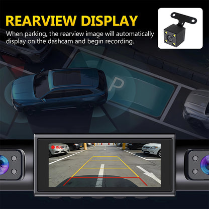 WIFI 4-Channel Car DVR Dash Cam With 4 Cameras Full HD 1080P Video Recorder Night Vision Black Box Cabin Camera 24H Parking