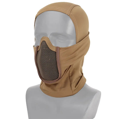 Taktisk balaclava halvmask med andningsbart nät
