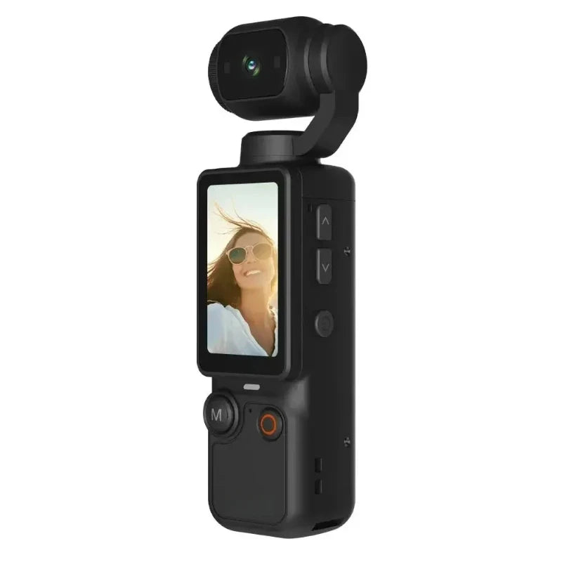 4K Action Camera with 330° Face Tracking Gimbal Stabilizer, 75MP WiFi Pocket Portable Camcorder, Mini Handheld Vlog Camera for