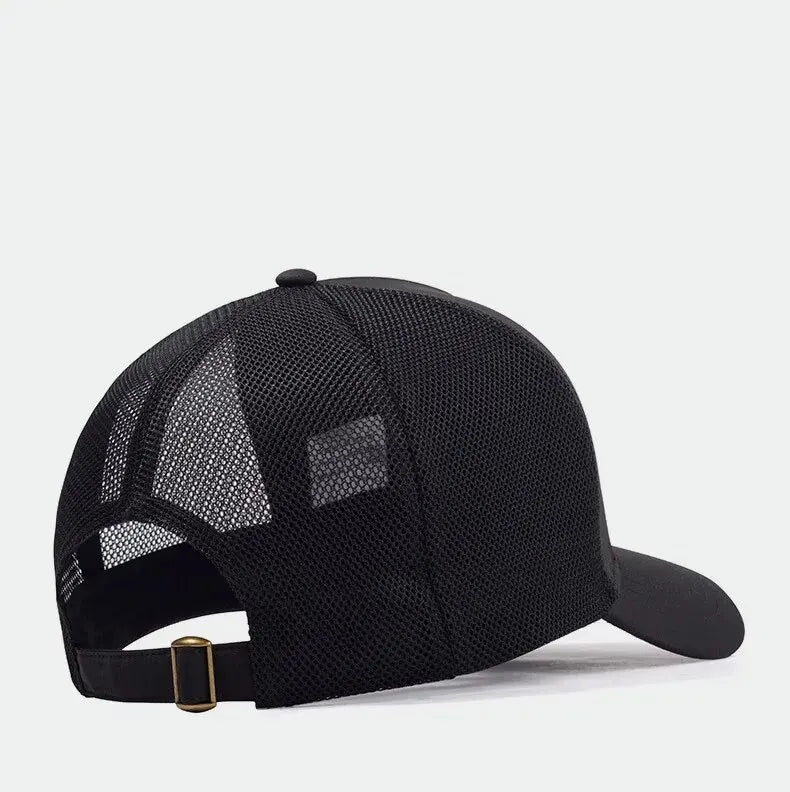 New Hat Men's Summer Thin High Top Baseball Cap Tide Big Head Fence Mesh Breathable Cap Sunscreen Sun Hat
