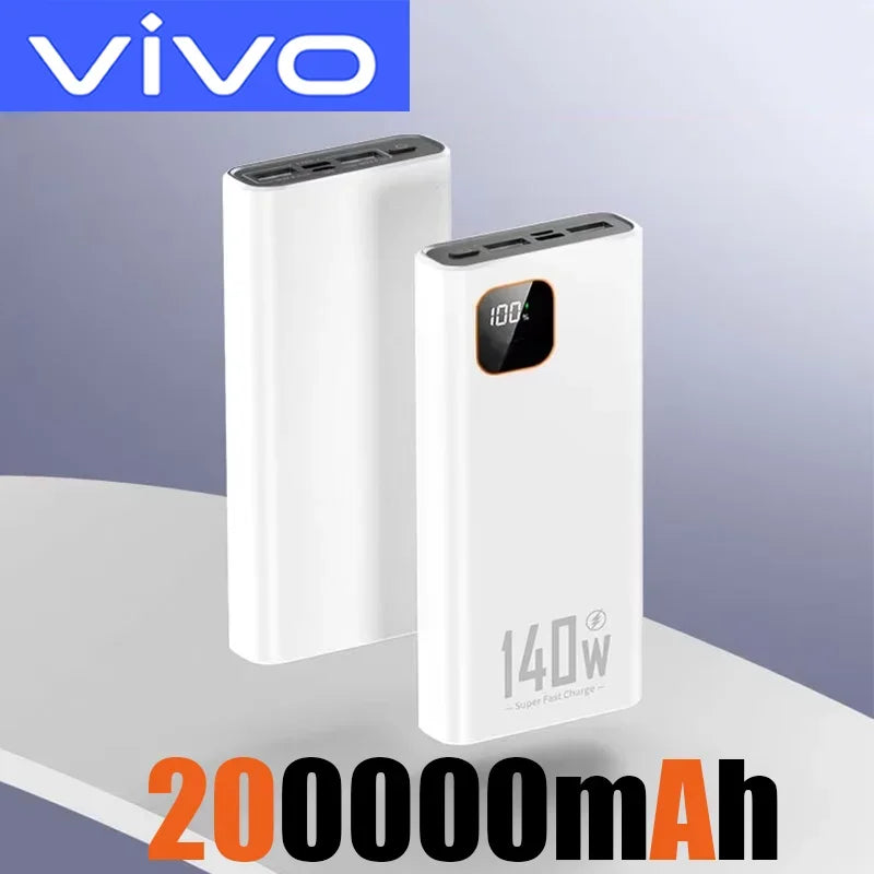 VIVO 140W 500000mAh Ultra Capacity Power Bank Super Fast Charging Portable Battery Charger For IPhone Samsung 2026 New